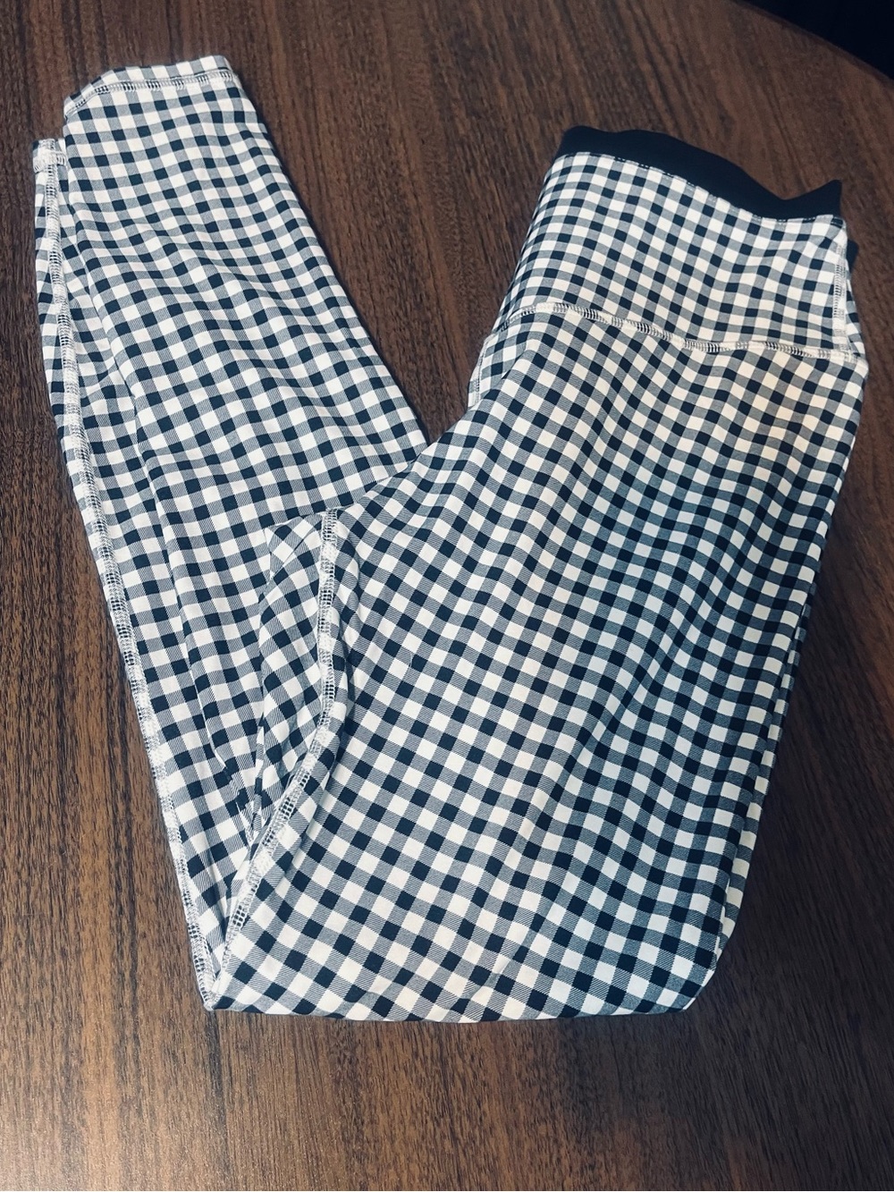 JoyLab Black and White Gingham High-Waist Leggings - Picture 3 of 8